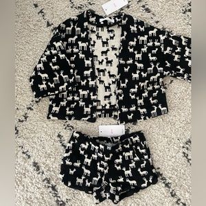 Mango Girls Kimono Jacket & Shorts NWT